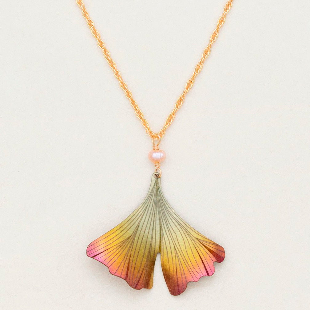 Holly Yashi: Ginkgo Pendant Necklace