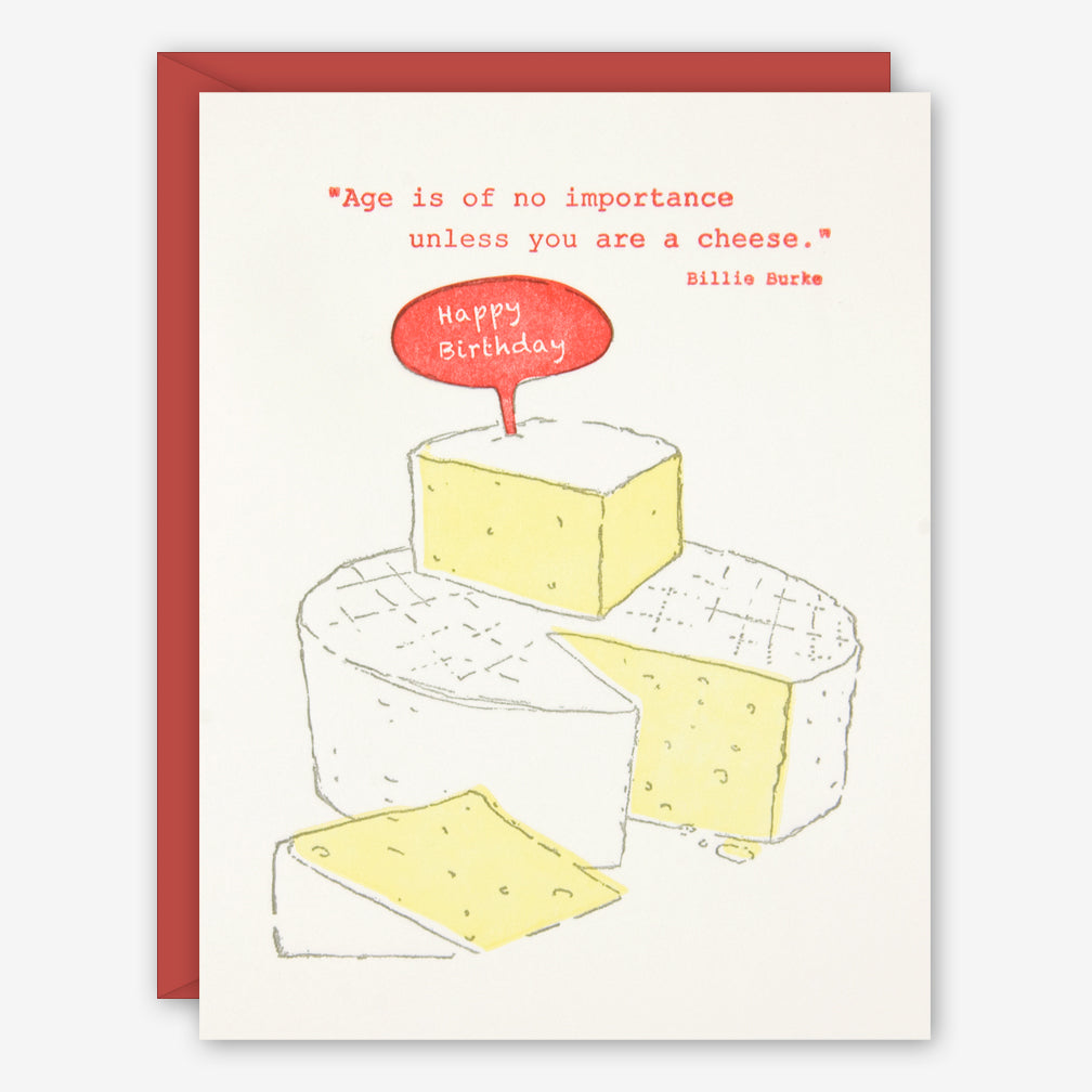 Ilee Papergoods: Birthday Card: Cheese, Age Is of No Importance