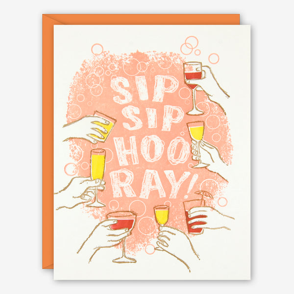 Ilee Papergoods: Congratulations Card: Sip Sip Hooray