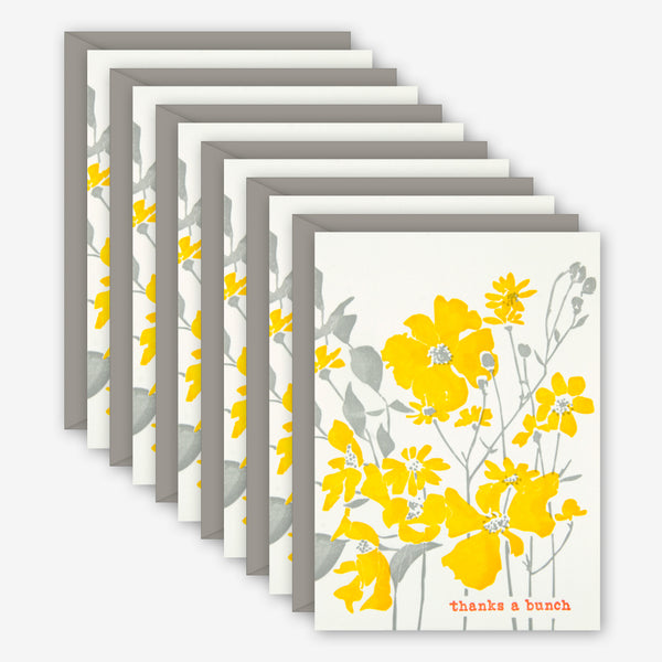 Ilee Papergoods: Everyday Card Six Pack: Flowers, Thanks a Bunch