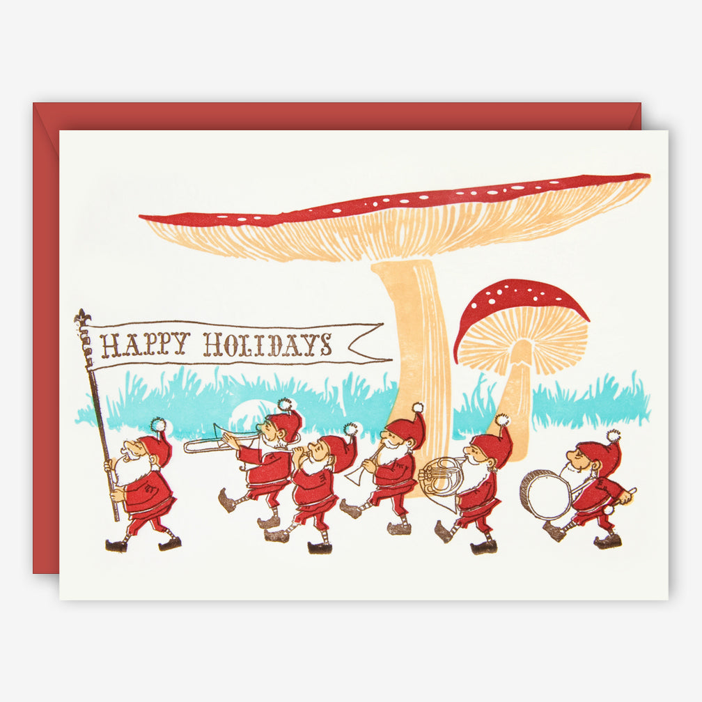 Ilee Papergoods: Holiday Card: Gnomes Parade Holiday