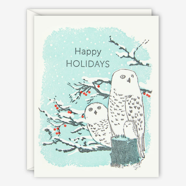 Ilee Papergoods: Holiday Card: Snowy Owls