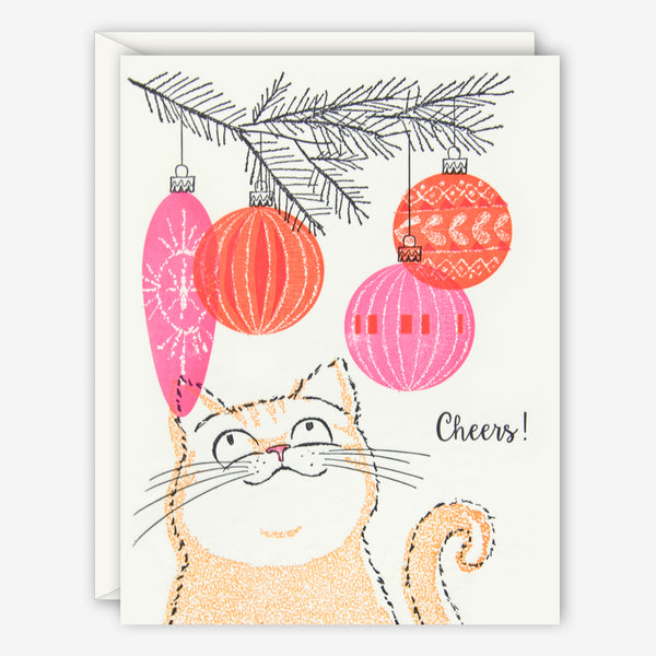 Ilee Papergoods: Holiday Card: Cat, Cheers!