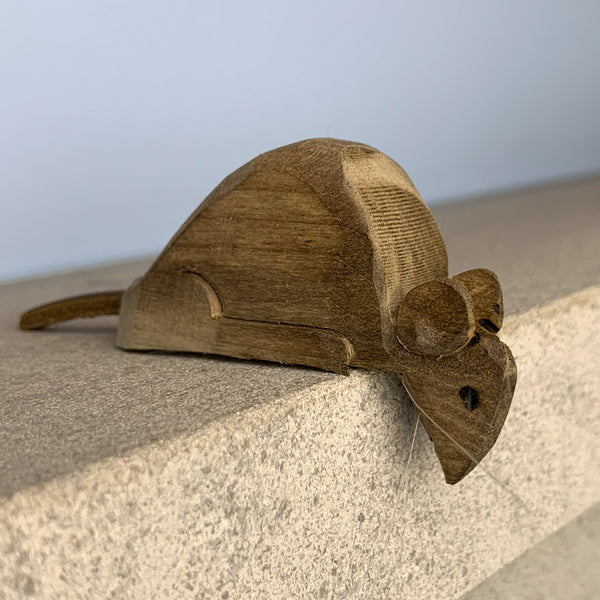 Joe Offerman: Brown Handcarved Shelf Mouse