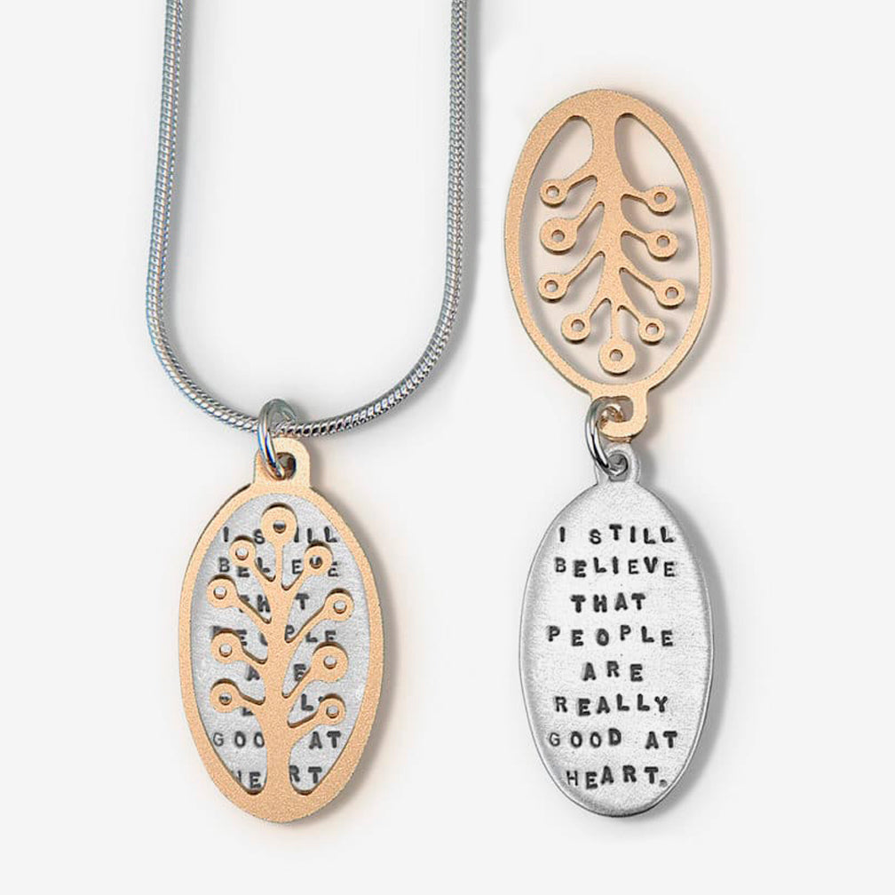 Kathy Bransfield Jewelry: Quote Necklace: Anne Frank