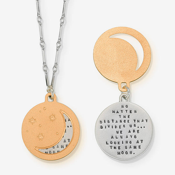Kathy Bransfield Jewelry: Quote Necklace: Looking at the Same Moon