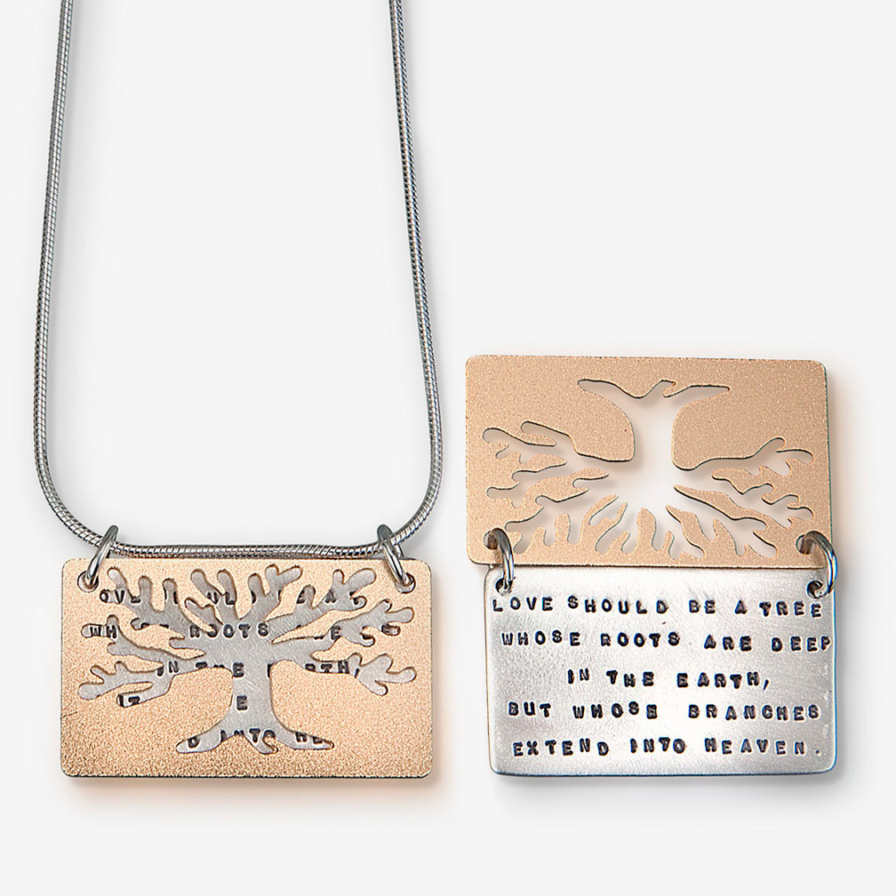 Kathy Bransfield Jewelry: Quote Necklace: Love Tree
