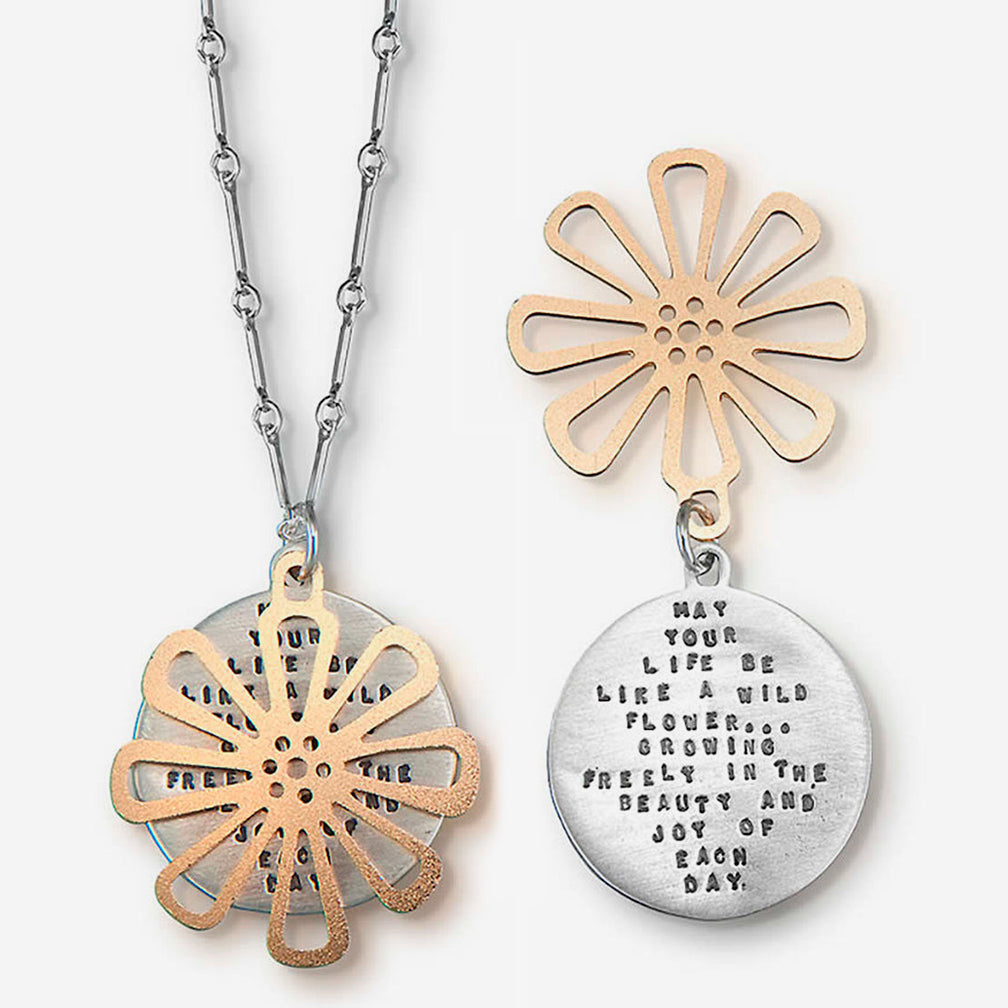 Kathy Bransfield Jewelry: Quote Necklace: Wild Flower