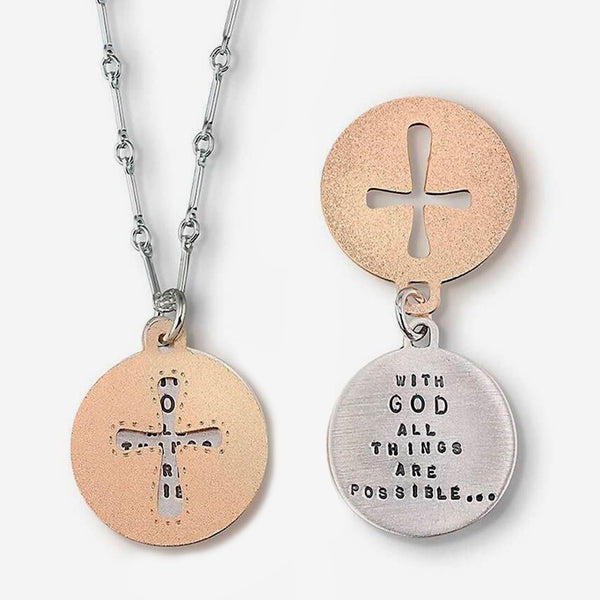 Kathy Bransfield Jewelry: Quote Necklace: With God All Things