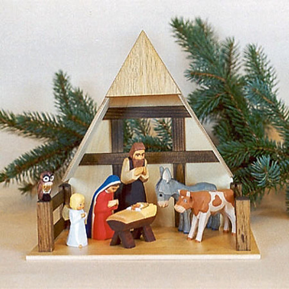Lotte Sievers-Hahn Nativity: Small Stable, Two Piece