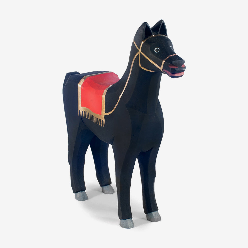 Lotte Sievers-Hahn Nativity: Black Arabian Horse, Standing