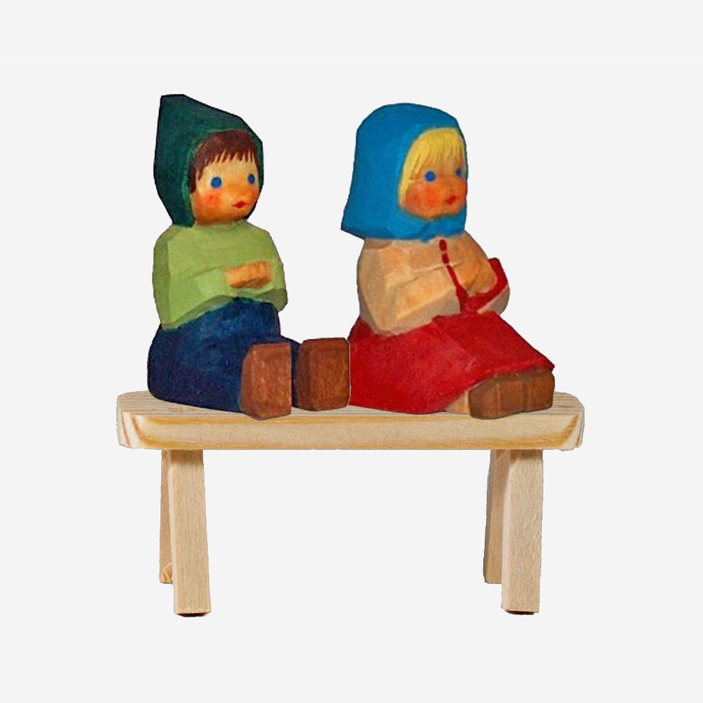 Lotte Sievers-Hahn Nativity: Boy & Girl Sitting