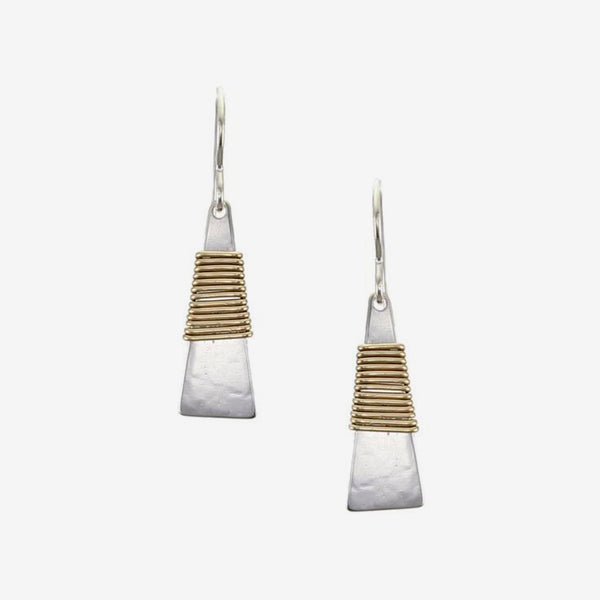 Marjorie Baer Wire Earrings: Small Wire Wrapped Narrow Triangle