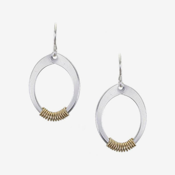 Marjorie Baer Wire Earrings: Wire Wrapped Oval