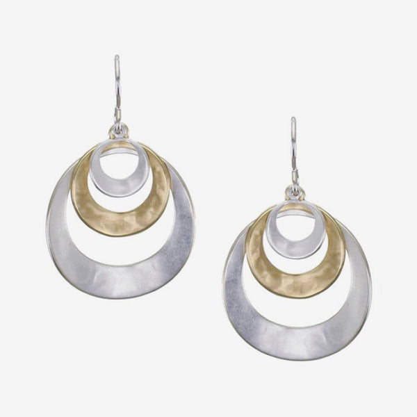 Marjorie Baer Wire Earrings: Medium Curved and Tiered Rings