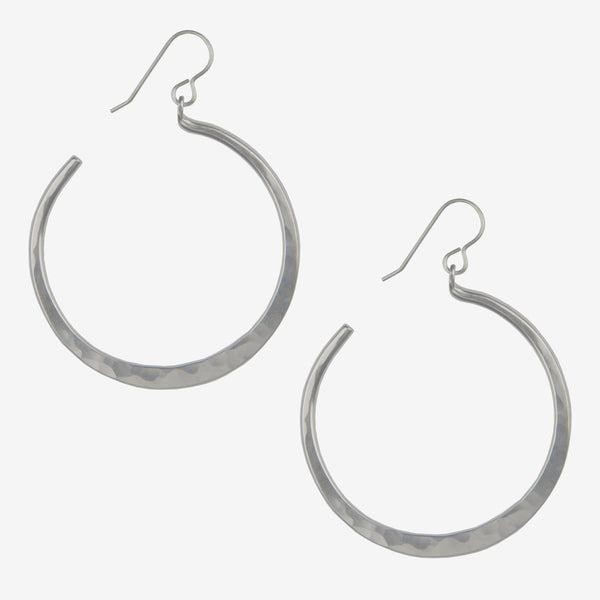 Marjorie Baer Wire Earrings: Hammered Hoop, Extra Large