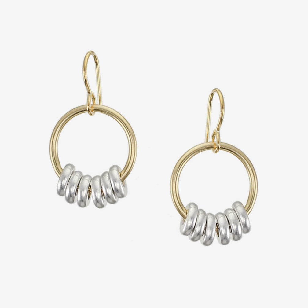Marjorie Baer Wire Earrings: Ring with Beads