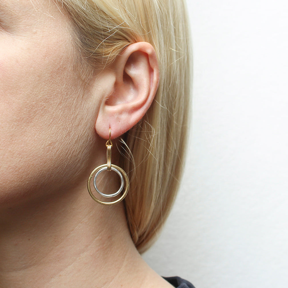 Marjorie Baer Wire Earrings: Medium Hammered Rings
