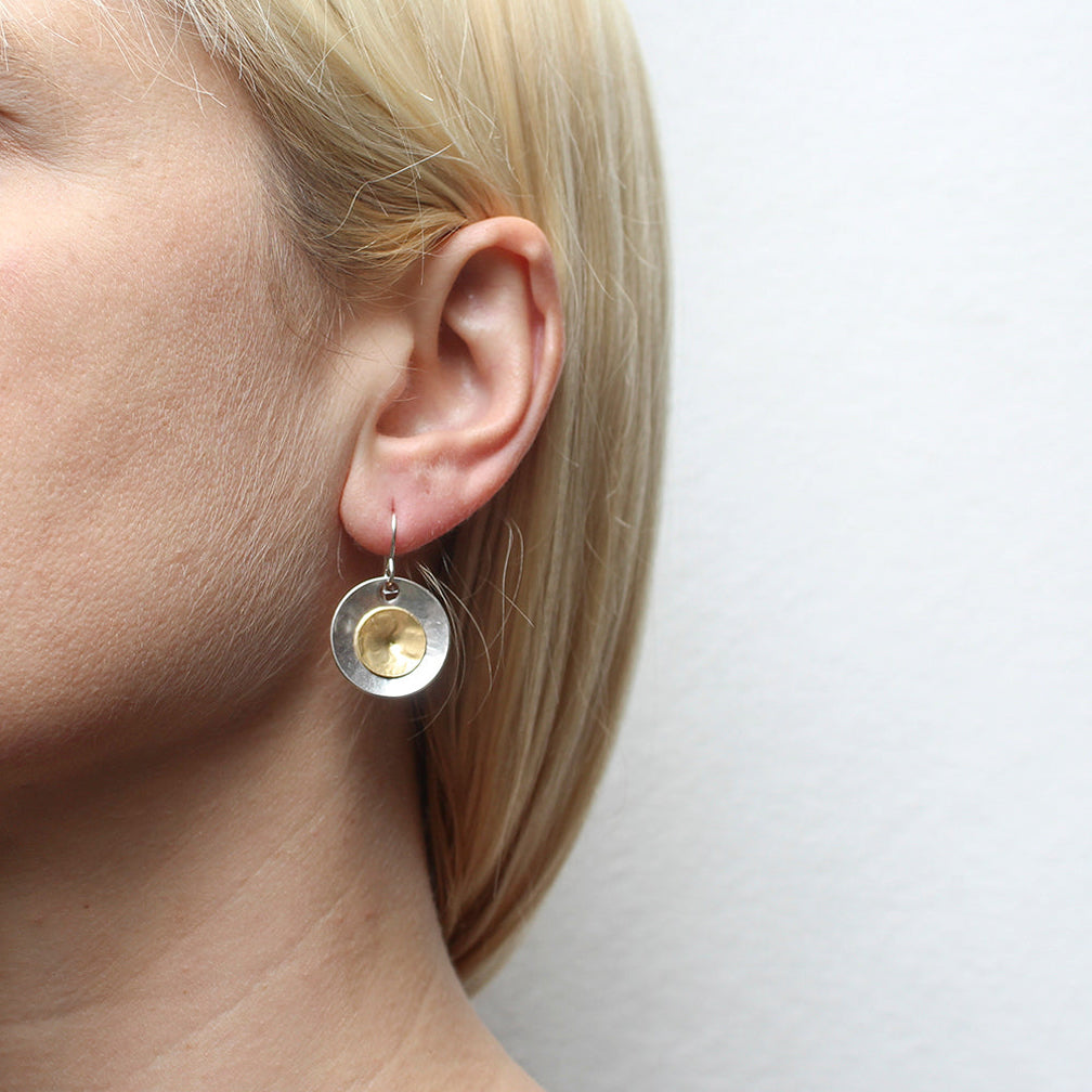 Marjorie Baer Wire Earrings: Two Layered Cymbals