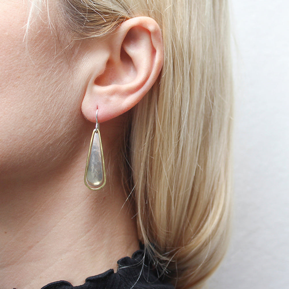 Marjorie Baer Wire Earrings: Teardrop with Teardrop Ring