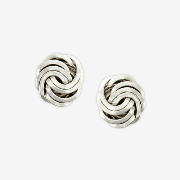 Marjorie Baer Post Earrings: Knot: Silver