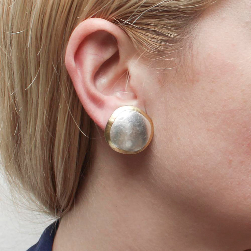 Marjorie Baer Post Earrings: Organic Discs