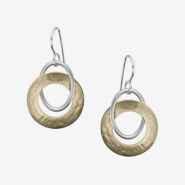 Marjorie Baer Wire Earrings: Interlocking Smooth and Wide Ring