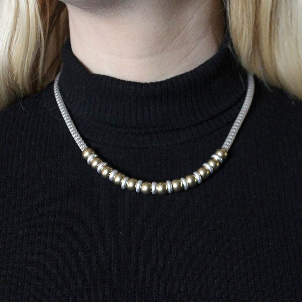 Marjorie Baer Necklace: Alternating Wide and Narrow Beads