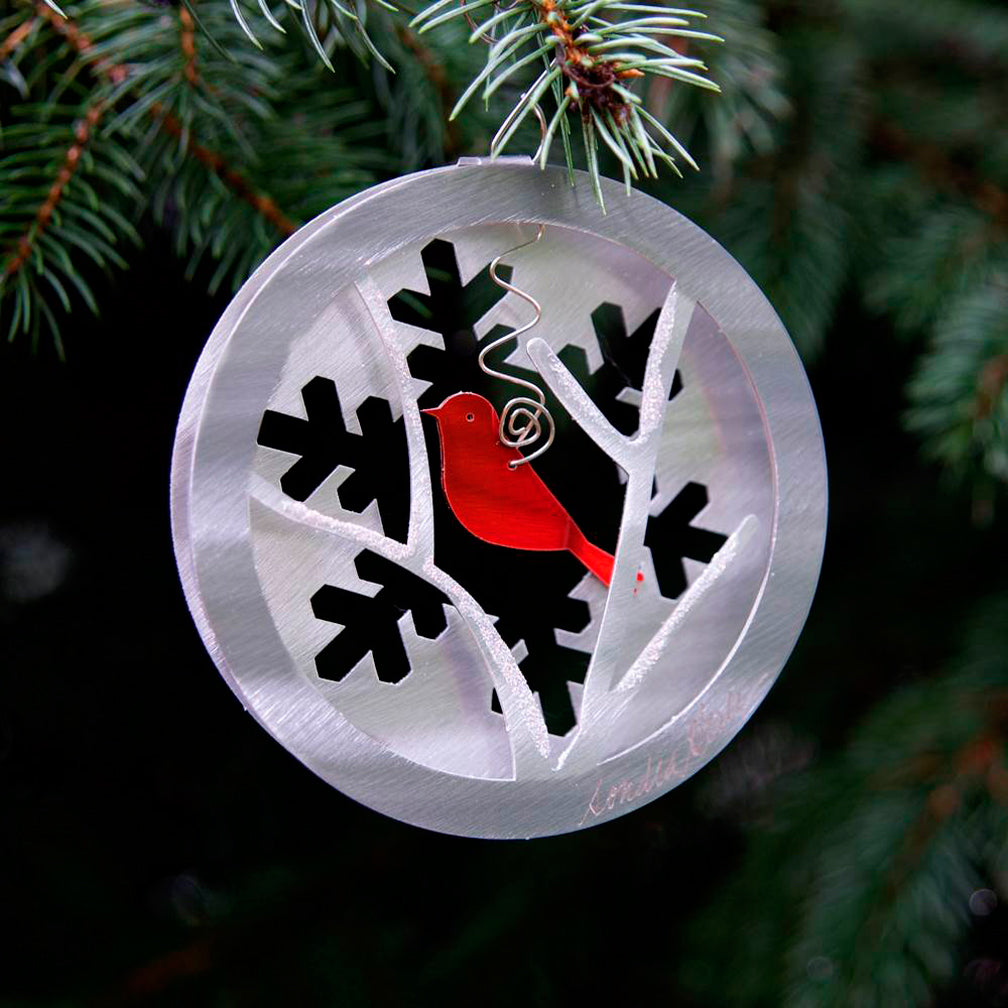 Metal Petal Art: Snow Bird Ornament