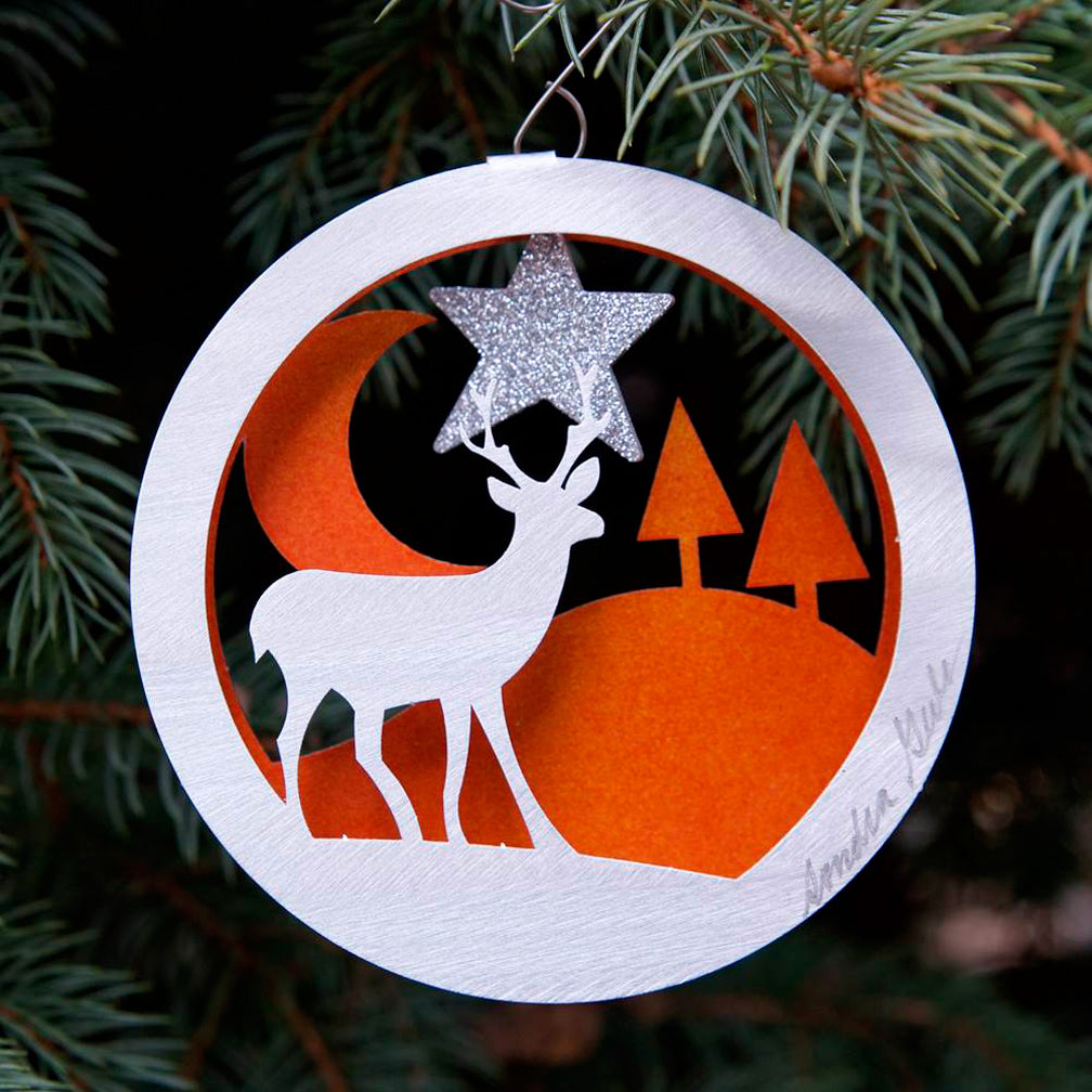 Metal Petal Art: Winter Deer Ornament