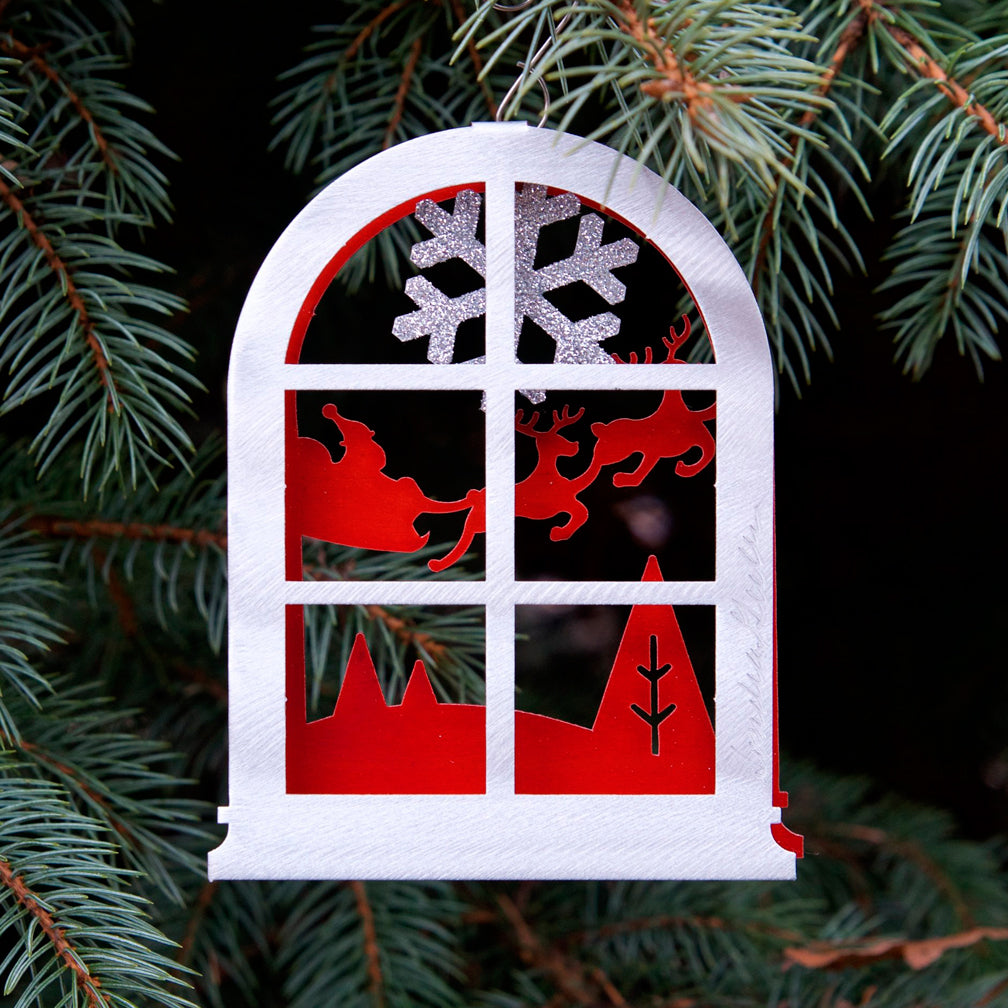 Metal Petal Art: Santa Window Ornament