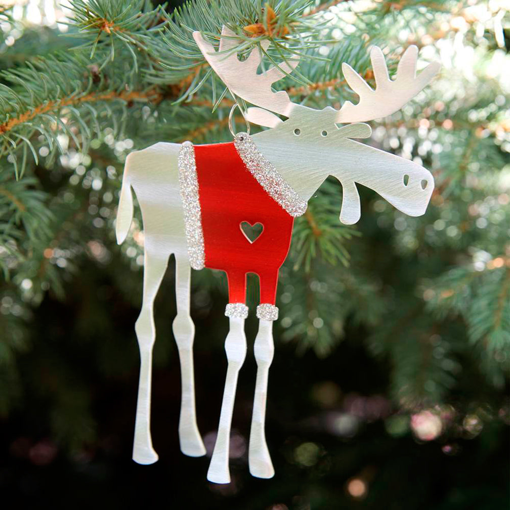 Metal Petal Art: Santa Moose Ornament