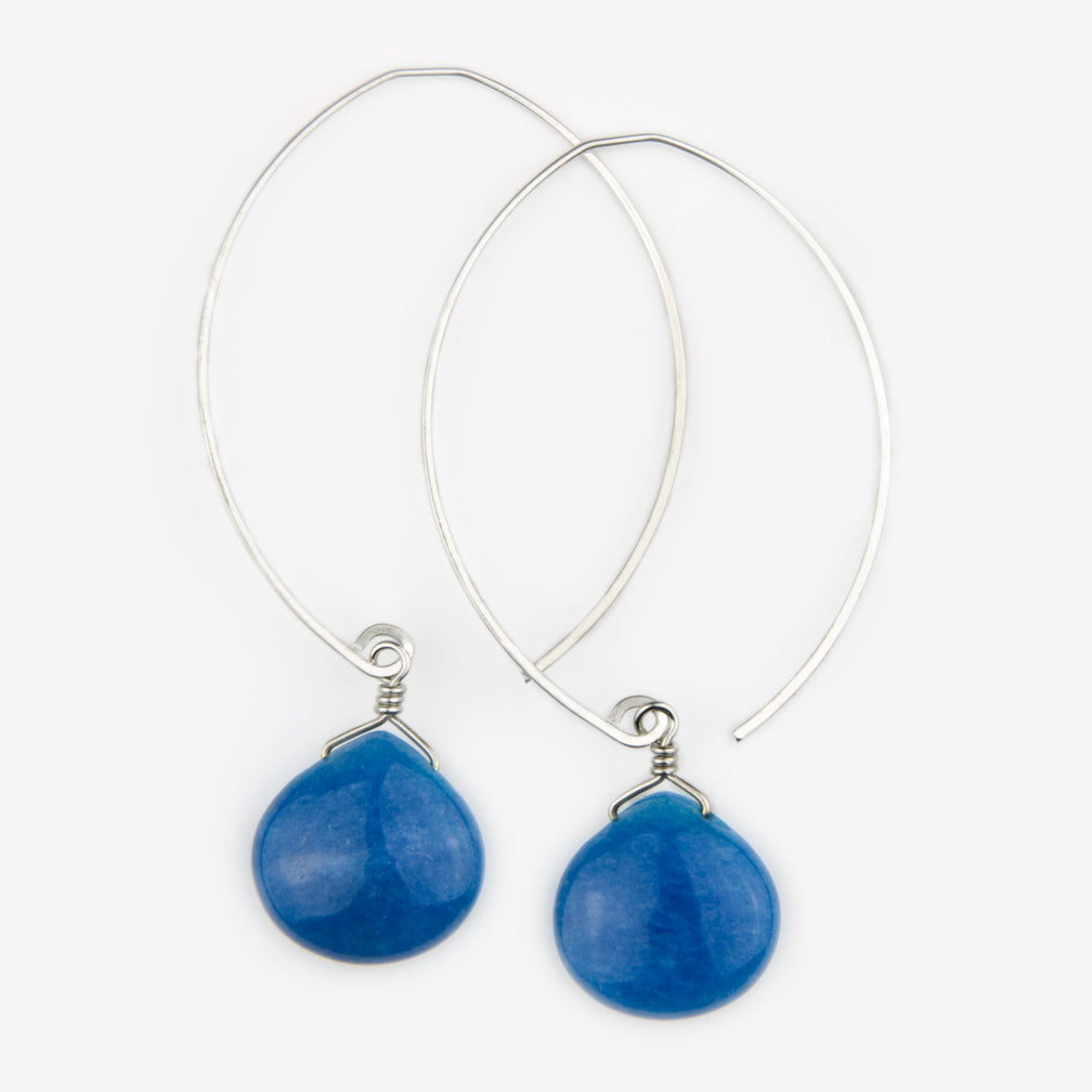 Noon Designs: Earrings: Core Collection, Navy Jade
