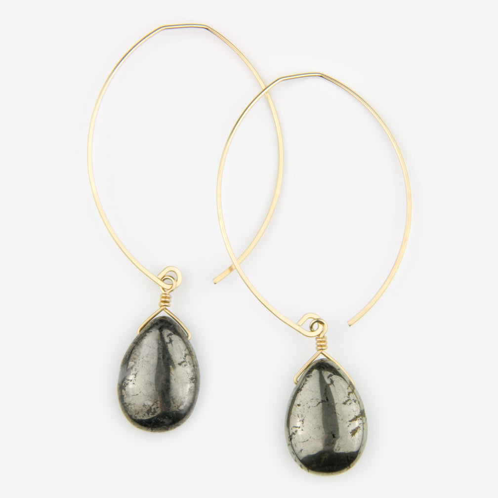 Noon Designs: Earrings: Core Collection, Pyrite