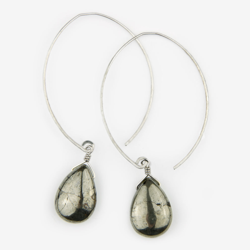 Noon Designs: Earrings: Core Collection, Pyrite