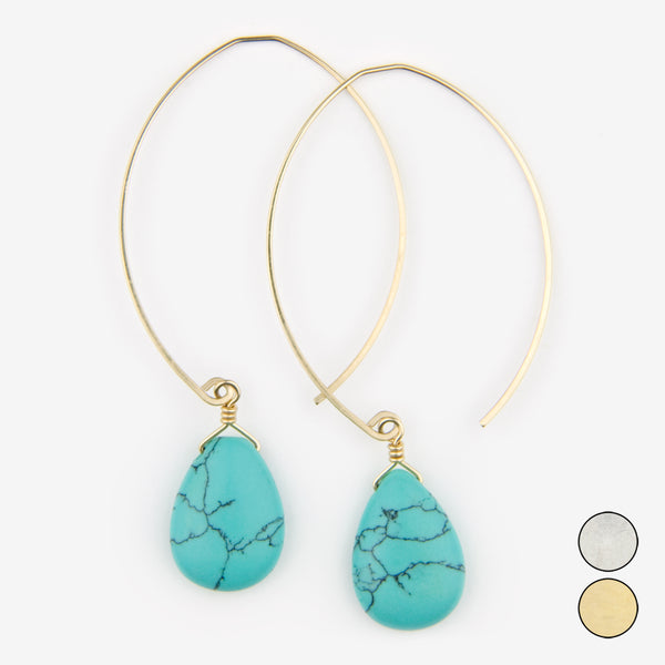 Noon Designs: Earrings: Core Collection, Turquoise