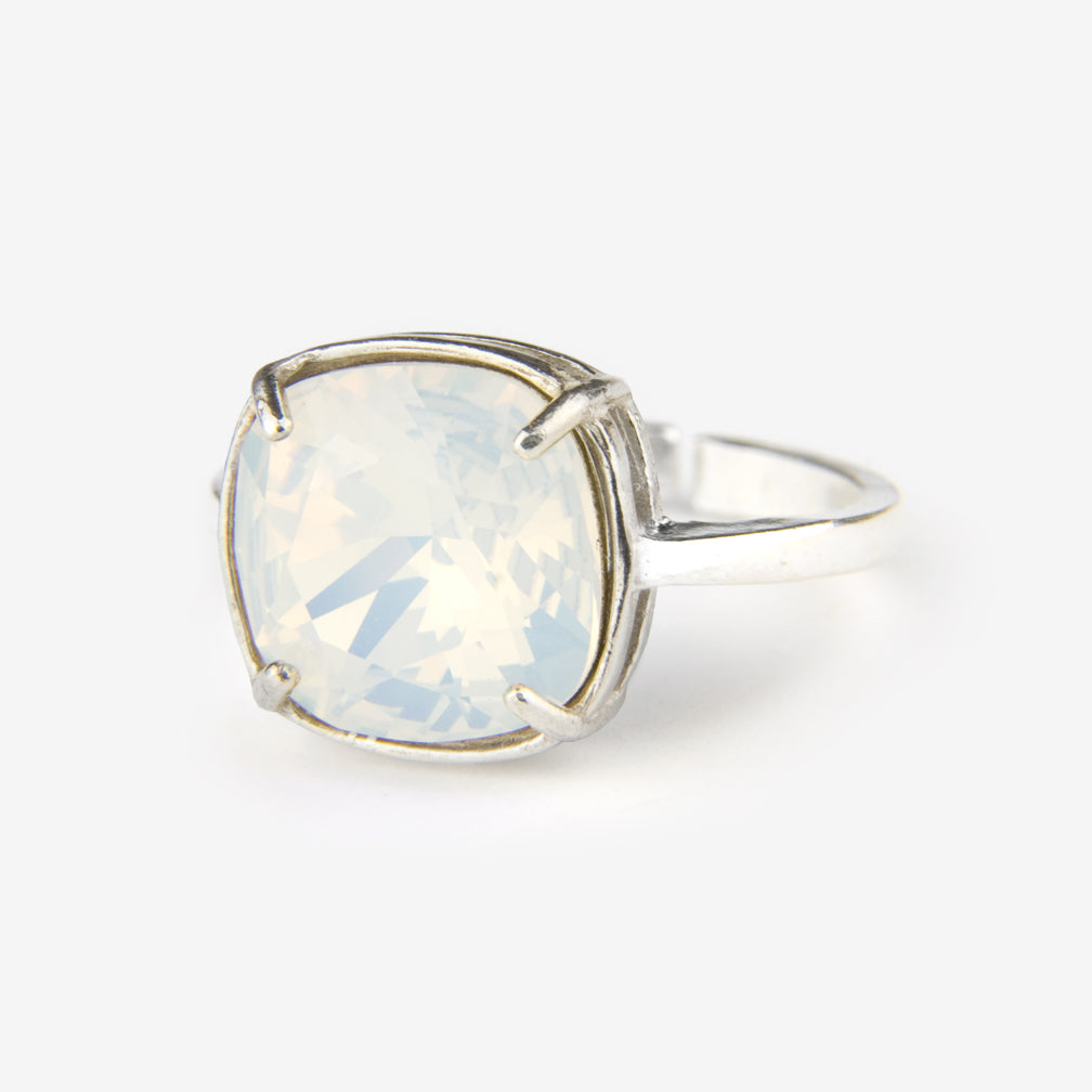 Noon Designs: Ring: Swarovski, White Opal