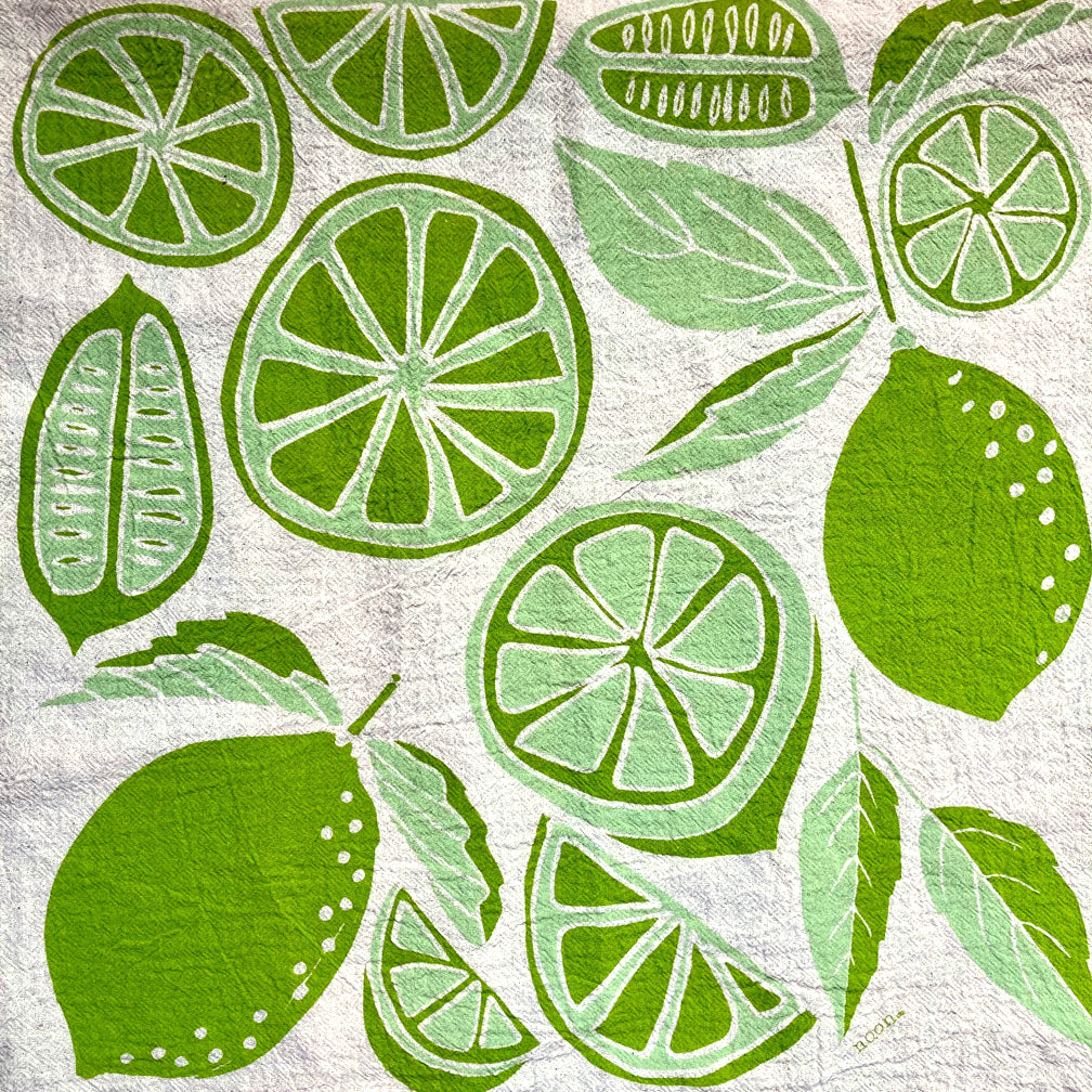 Noon Designs: Tea Towel: Limes