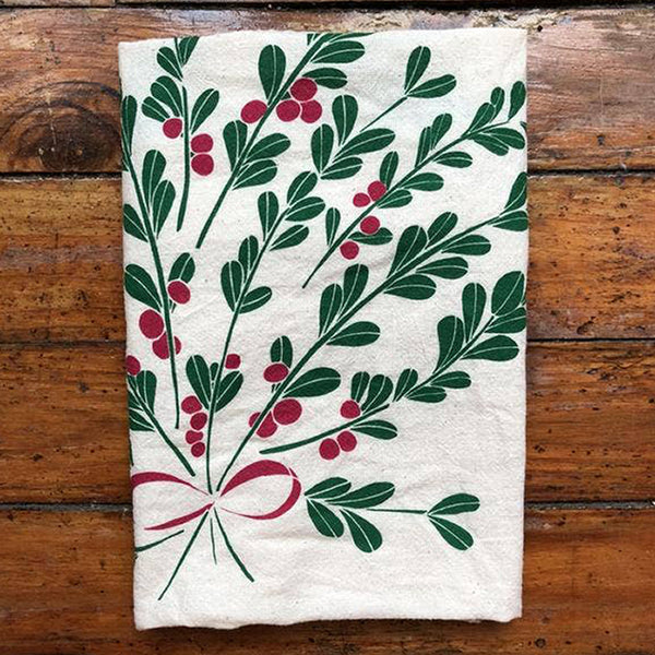Noon Designs: Tea Towel: Mistletoe