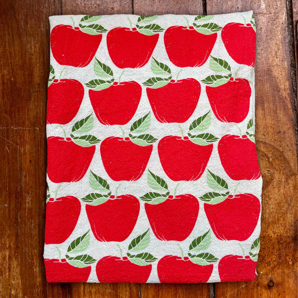 Noon Designs: Tea Towel: Red Apples