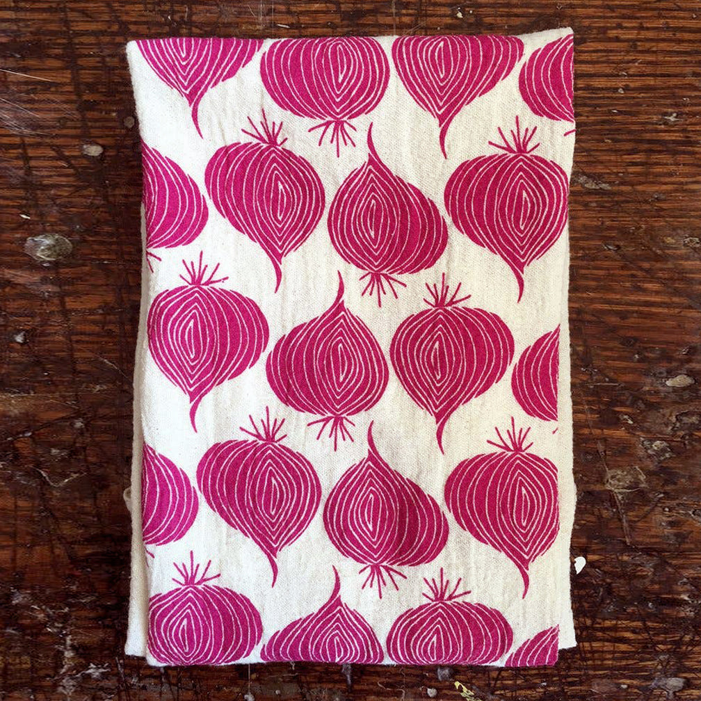 Noon Designs: Tea Towel: Red Onions