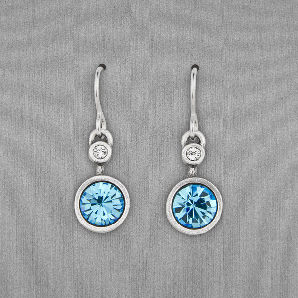 Patricia Locke Jewelry: Drip Drop Earrings in Aquamarine
