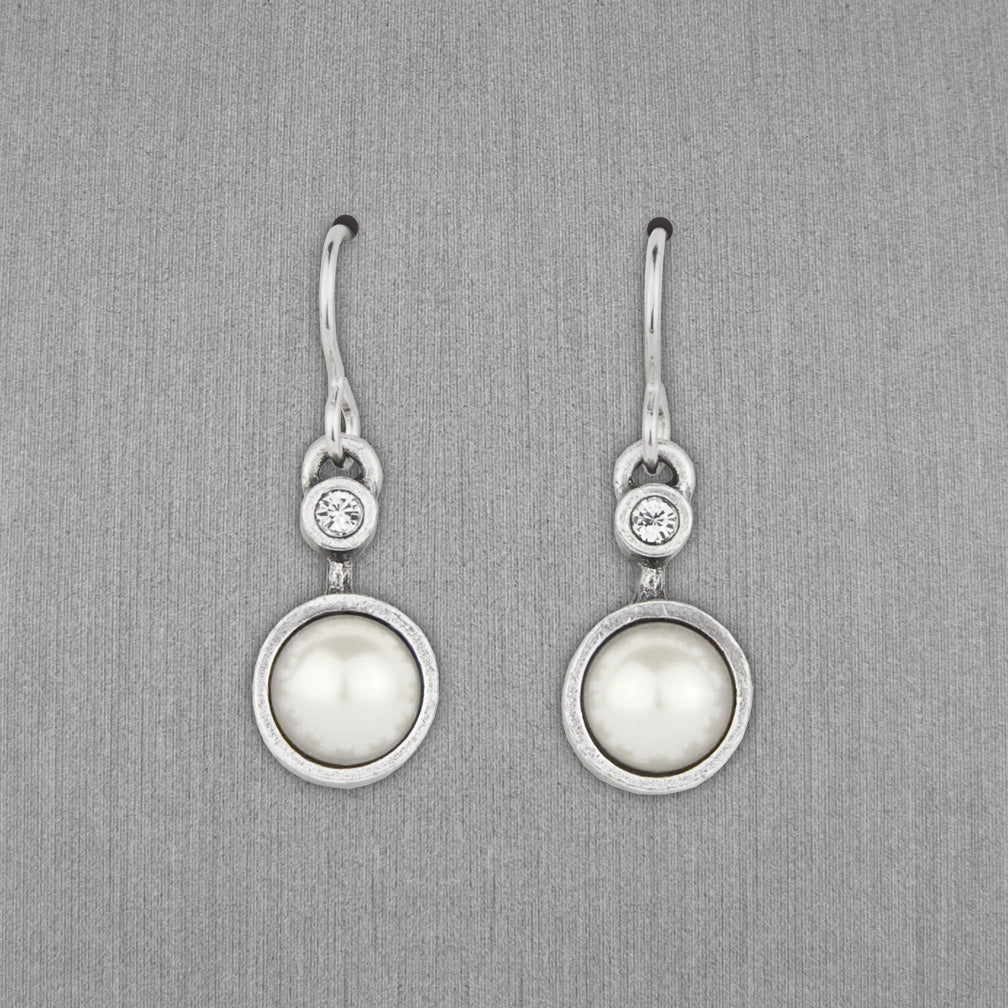 Patricia Locke Jewelry: Drip Drop Earrings in Pearl