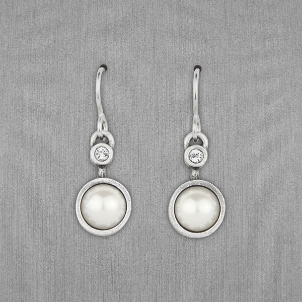 Patricia Locke Jewelry: Drip Drop Earrings in Pearl