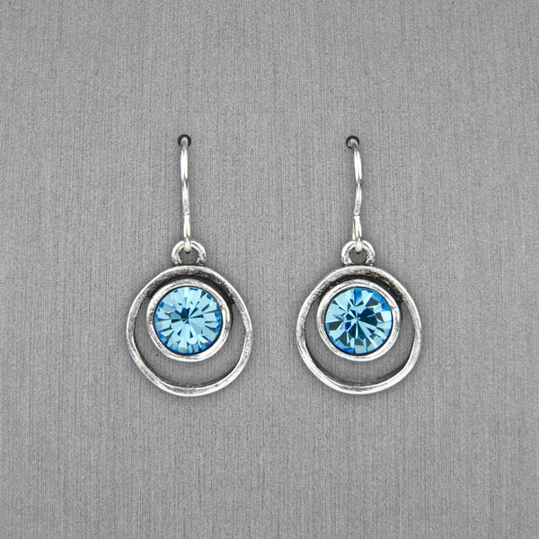 Patricia Locke Jewelry: Skeeball Earrings in Aquamarine