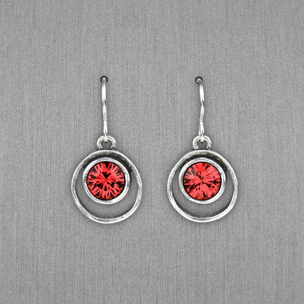 Patricia Locke Jewelry: Skeeball Earrings in Padparadscha