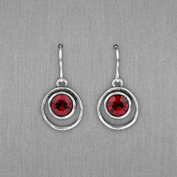 Patricia Locke Jewelry: Skeeball Earrings in Ruby
