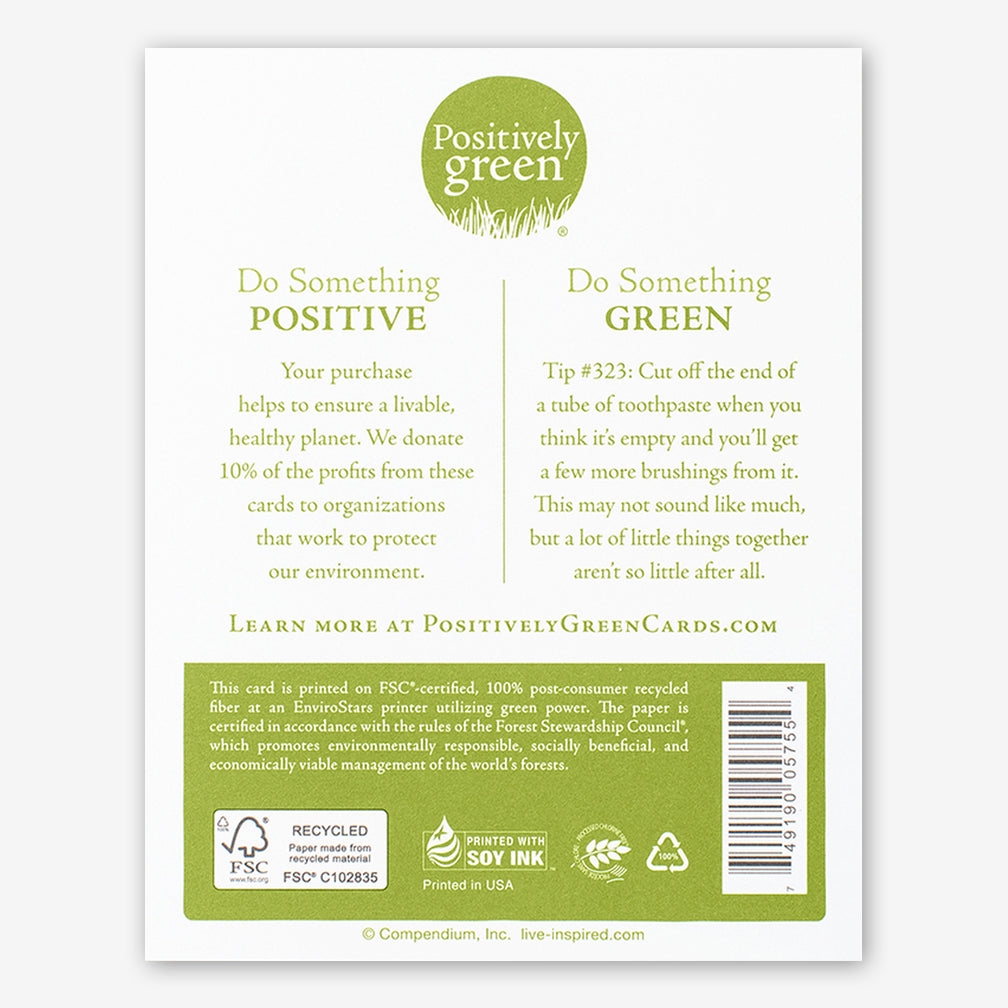 Positively Green Anniversary Card: “You have my whole heart for my whole life.” —French Proverb