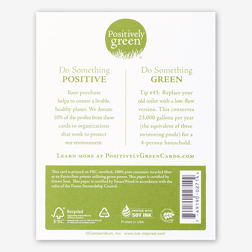 Positively Green Encouragement Card: “I only wish you could see what I see when I look at you.” —Kobi Yamada