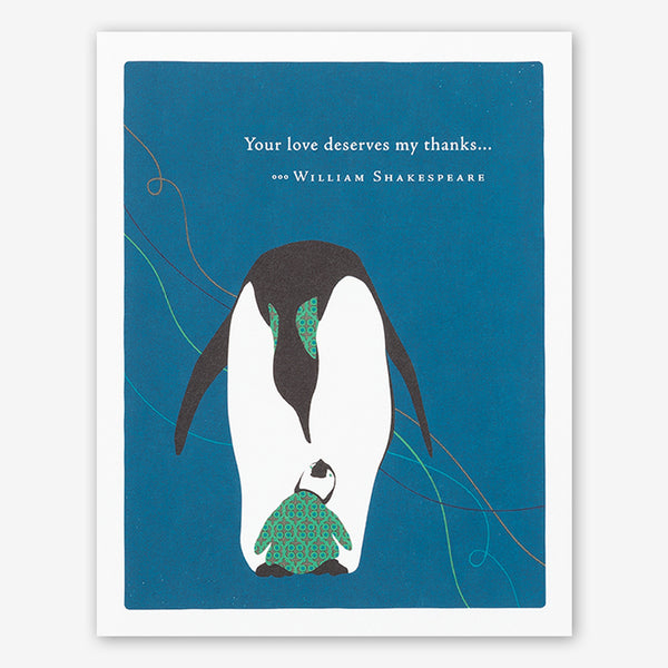 Positively Green Father’s Day Card: “Your love deserves my thanks...” —William Shakespeare